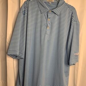 Peter Millar Summer Comfort Polo, Blue Stripes, XL